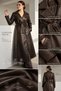 Brown Leather Belted Long Trench Coat, Overcoat