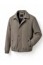 Harrington Zippered Bomber Cashmere Jacket - Slim Fit Classic Collar - 5