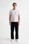 Men's Baggy Black Sweatpants Winter Style with Side Piping and Zipper Pockets - 4
