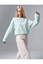Women's Long Sleeve T-Shirt Less Talking Printed Blue Crew Neck – 100% Cotton - 4