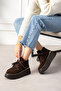 Carmen Genuine Leather Suede Women's Light Sole Casual Brown Boots - 3
