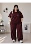 Women's Oversize Casual Tracksuit Set – Loose-Fit Trousers & T-Shirt G545