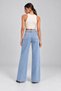 Belt Detailed Ice Snow Wide Leg Jeans - 5