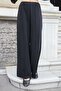 Women's Modal Scuba High Waist Pocketed Wide Leg Pants-Black - 4
