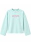Women's Long Sleeve T-Shirt Less Talking Printed Blue Crew Neck – 100% Cotton - 8