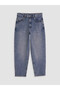 Vizyon New Season Indigo Barrel Fit Women's Jean Pants - 5