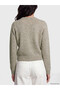Beige Crew Neck Women's Knitwear Cardigan - 5