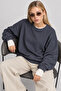 Basic Seasonal Modal Sweatshirt Len0026 Fume - 5