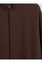 Peak New Season Brown Oversize Women's Zippered Sweatshirt - 3