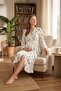 Allesa Ruffle Detailed Maternity and Postpartum Knitted Dressing Gown - 2