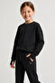 Comfy V Crew Neck Finger-Loop Sweatshirt