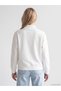 Vizyon New Season Beige Printed Oversize Women's Sweatshirt - 8