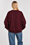 Basic Seasonal Modal Sweatshirt Len0026 Mürdüm - 6