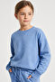 Comfy V Crew Neck Finger-Loop Sweatshirt - 3