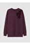 Ozmarka New Season Embroidered Soft Touch Women's Sweatshirt Tunic