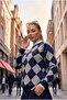 T3299 Baklava Patterned Knitwear Sweater - 3