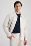 Relaxed Fit Stone Diagonal Coat - 4