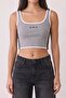 Women's Gray Contrast Piping Detailed Athlete Top - 3