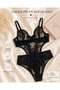 Women's Floral Patterned Lace Bodysuit - 3