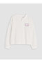 Vizyon New Season White Cinnamoroll Printed Girls' Zippered Sweatshirt - 2