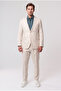 Slim Fit Beige Plain Suit