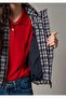 Women's Coffee Color Short Women's Jacket Brown Checkered Jacket - 4