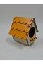 Wooden Decorative Bird House Nest Small Size Orange Roofed Hangable Garden & Balcony Bird Nest (13X11X11 cm) - 6