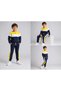 Boys' Crew Neck Color Block Sweatshirt and Pants Top and Bottom Set - 4