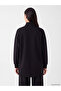 Ozmarka New Season Black Oversize Soft Touch Women's Sweatshirt Tunic - 4