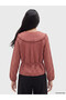 Brown Bebe Collar Plaid Women's Shirt - 4