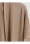 Özmarka New Season Beige Shawl Collar Oversize Women's Knitwear Cardigan - 6