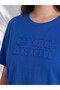 Blue Plus Size 100% Cotton Women's T-Shirt - 2