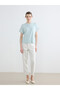 Vizyon New Season Blue Crew Neck Openwork Women's Knitwear Sweater - 2