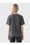 Peak New Season Anthracite Printed 100% Cotton Women's T-Shirt - 4