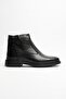 Genuine Leather Black Zippered Comfortable Men's Winter Boots Luass30Al0086 - 2