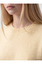 Vizyon New Season Yellow Crew Neck Oversize Women's Knitwear Sweater - 3