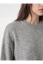 Vizyon New Season Gray Staple Detail Oversize Women's Knitwear Sweater - 3