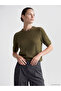Vizyon New Season Green Stone Wool Blend Women's Knitwear Sweater