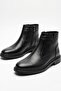 Genuine Leather Black Zippered Comfortable Men's Winter Boots Luass30Al0086