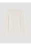 Ozmarka New Season White Hair Knit Patterned Women's Knitwear Sweater - 7