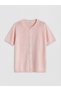 Özmarka New Season Pink Crew Neck Women's Knitwear Cardigan - 5