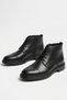 Genuine Leather Black Zippered Men's Winter Boots Luass30Al0084