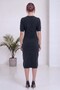 Women's Knitwear Collar Accessory Short Sleeve Midi Dress Anthracite, Burgundy, Beige - 7