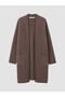 Brown Shawl Collar Women's Knitwear Cardigan - 5