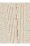 Vizyon New Season Ecru Crew Neck Openwork Women's Knitwear Cardigan - 7