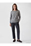 Lcw Grace Gray Crew Neck Patterned Women's Knitwear Sweater - 2