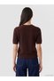 Vizyon New Season Burgundy Stoned Wool Blend Women's Knitwear Sweater - 4