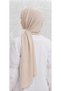 Krınkıl Shawl Breathable, Flexible and Easy to Shape Lightweight Design Silky Fabric Made of Cocoon Cotton Light Beige 90 X 190 - 4