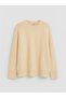 Vizyon New Season Yellow Crew Neck Oversize Women's Knitwear Sweater - 5