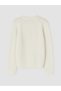 Ozmarka New Season White Crew Neck Patterned Women's Knitwear Sweater - 7
